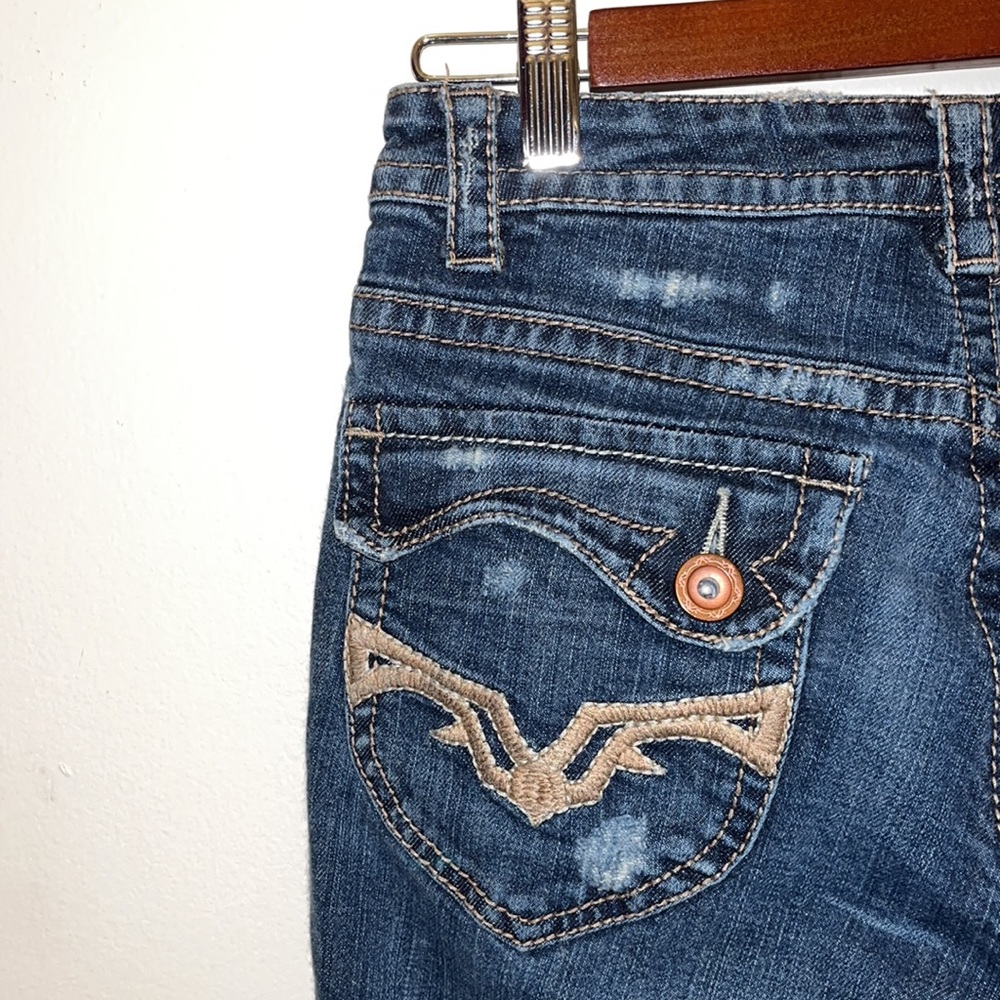 Seven7 Flare Distressed Jeans - Picture 10 of 12